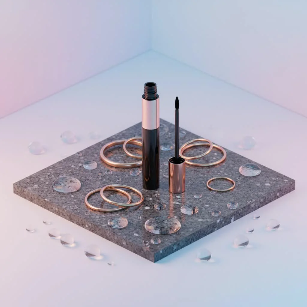 Dramatic winged eyeliner goth makeup