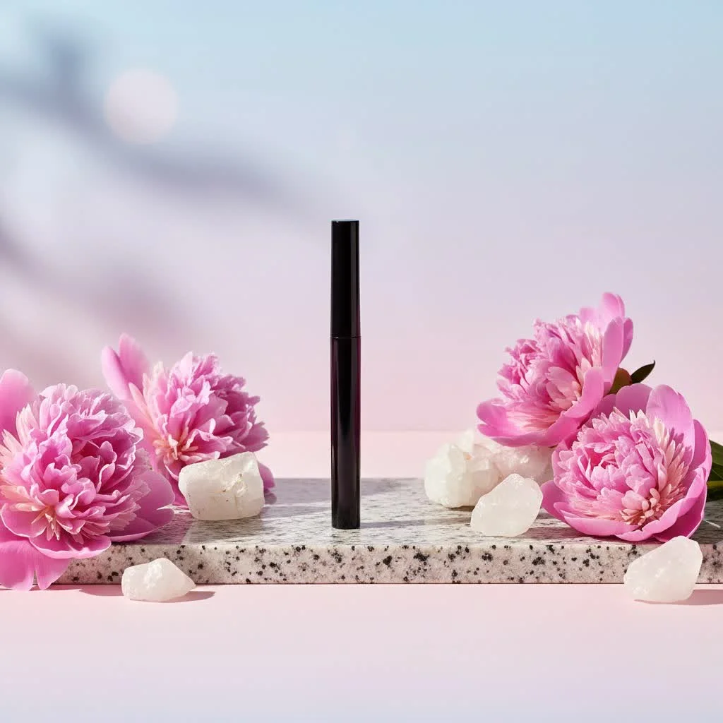 Eyeliner stamp creating a perfect winged line on an eye